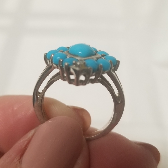 💥SLEEPING BEAUTY💥  for under $40 Turquoise Ring Sz 6  925 SS - Picture 4 of 4